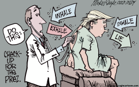 CHECK-UP FOR THE PREZ by Mike Keefe