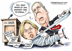 SEN WARREN SILENCED BY MCCONNELL by Dave Granlund