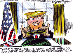 TRUMP PUBLICITY by Milt Priggee