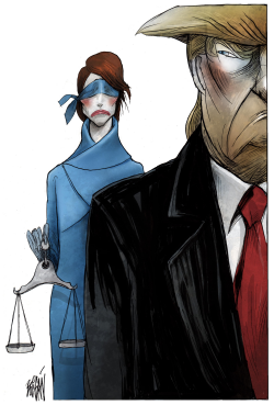 TRUMP Y LA JUSTICIA  by Angel Boligan