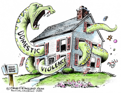 DOMESTIC VIOLENCE FACADE by Dave Granlund