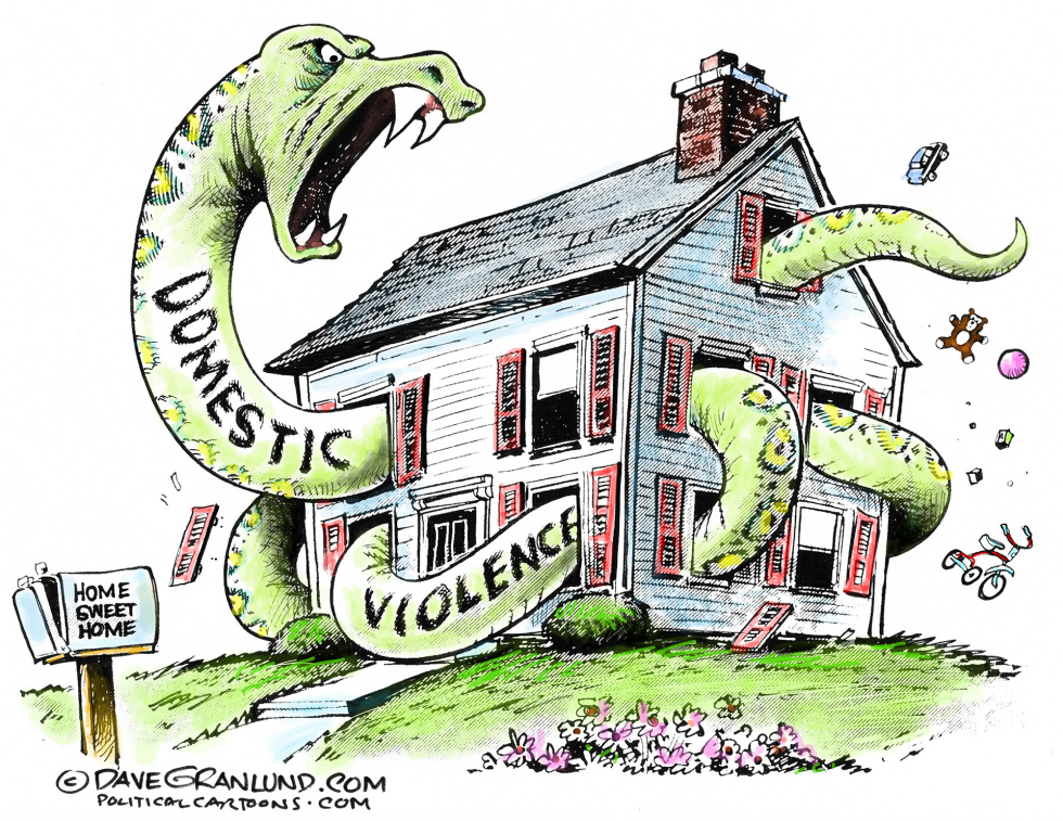  DOMESTIC VIOLENCE FACADE by Dave Granlund