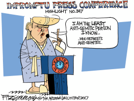 PRESS CONFERENCE by David Fitzsimmons