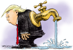 TRUMP TAP LEAKS by Daryl Cagle