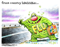 FLU BUG SPREADING by Dave Granlund