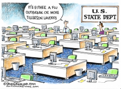 STATE DEPT LAYOFFS by Dave Granlund