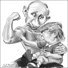 TRUMP FEELS PUTIN'S MUSCLE by Ed Wexler