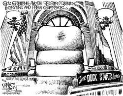 THE DUCK STARTS HERE by John Darkow