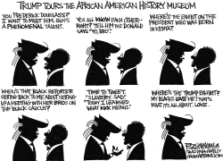 TRUMP TOURS A MUSEUM by David Fitzsimmons