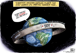 PLANETARY WALL by Nate Beeler