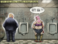 TRUMP TRANSGENDER BATHROOM  by Sean Delonas