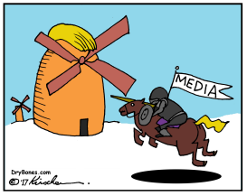 MEDIA ATTACKS TRUMP WINDMILL by Yaakov Kirschen