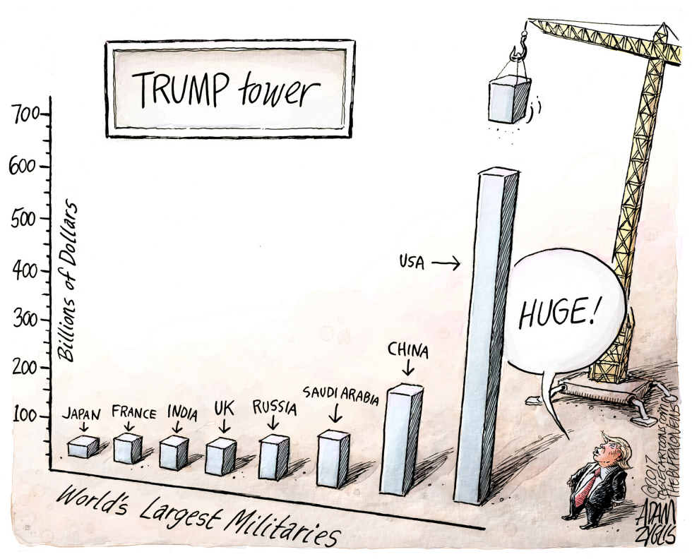  MILITARY SPENDING by Adam Zyglis