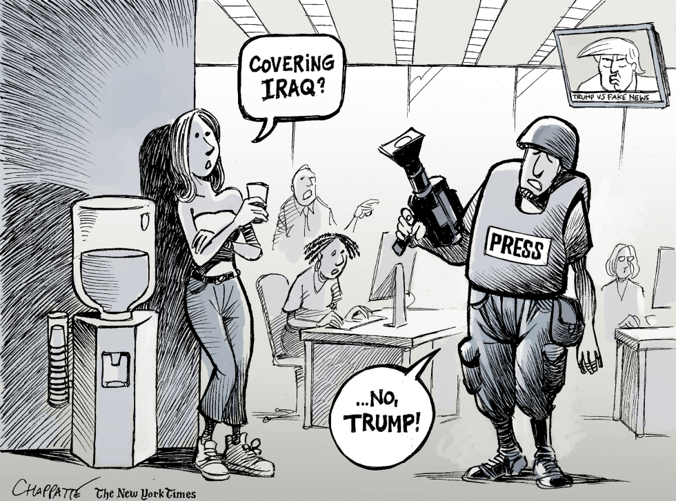  THE MEDIA IS THE ENEMY by Patrick Chappatte