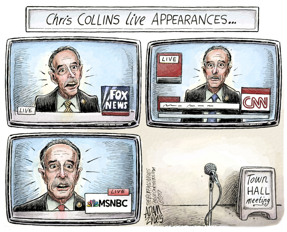  CHRIS COLLINS TOWN HALL by Adam Zyglis