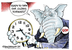 CLOCKS FORWARD by Dave Granlund