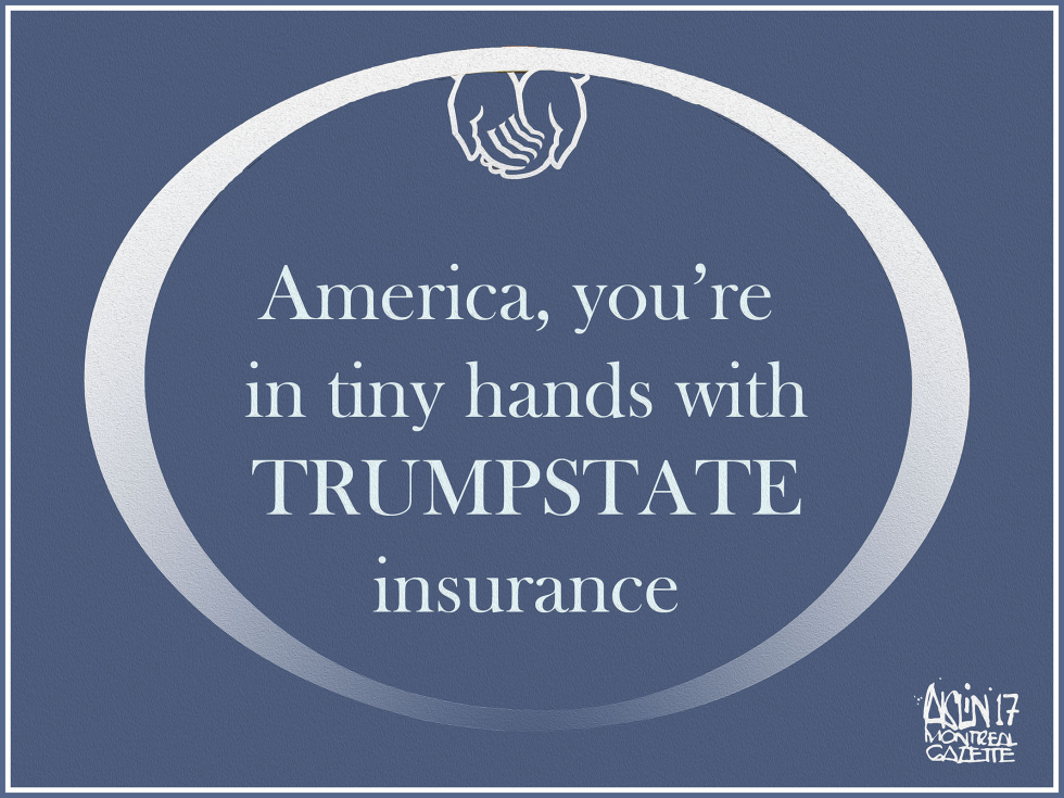  TRUMP, INSURANCE by Aislin