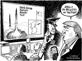 NORTH KOREA LAUNCHES BALLISTIC MISSILE by Patrick Chappatte