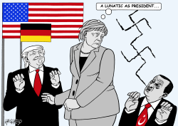 MERKEL MEETS TRUMP by Rainer Hachfeld