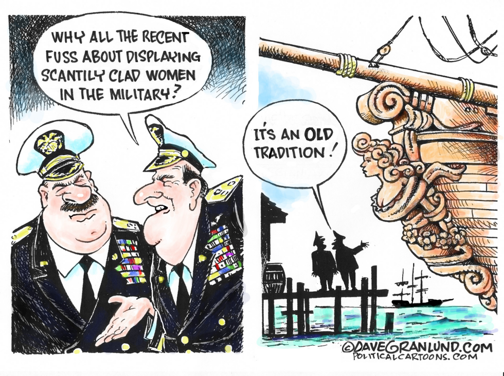  MILITARY NUDES SCANDAL by Dave Granlund