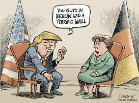 ANGELA MERKEL MEETS DONALD TRUMP by Patrick Chappatte