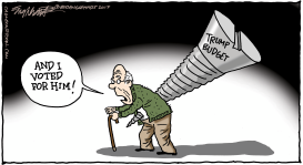 TRUMP BUDGET by Bob Englehart