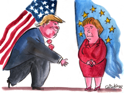 TRUMP MEETS MERKEL by Christo Komarnitski