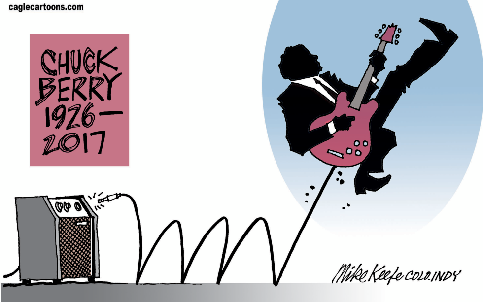  CHUCK BERRY RIP by Mike Keefe