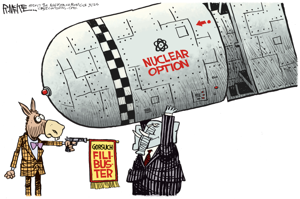  GORSUCH NUCLEAR OPTION by Rick McKee