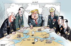 TRUMP IN WAR ROOM by Sabir Nazar