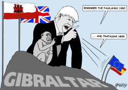 BORIS JOHNSON AND GIBRALTAR by Rainer Hachfeld