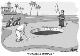 GOLF COURSE DIPLOMACY AT MAR A LAGO by RJ Matson