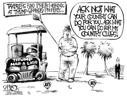 WEEKENDS AT TRUMP PROPERTIES by John Darkow