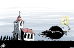 EXPLOSIONS HIT COPTIC CHURCHES IN EGYPT by Osama Hajjaj