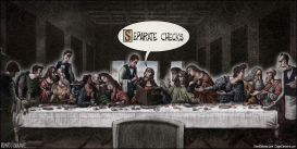 LEONARDO LAST SUPPER EASTER JESUS CHRISTIAN by Sean Delonas