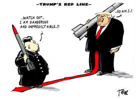 TRUMP RED LINE by Tom Janssen