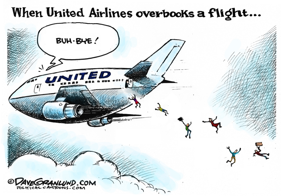  UNITED AIRLINES OVERBOOKING by Dave Granlund