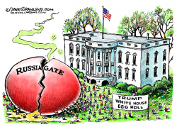 TRUMP WHITE HOUSE EGG ROLL by Dave Granlund