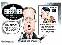 SPICER AND HITLER GAFFE by Dave Granlund