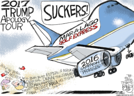 TRUMP APOLOGY TOUR by Pat Bagley