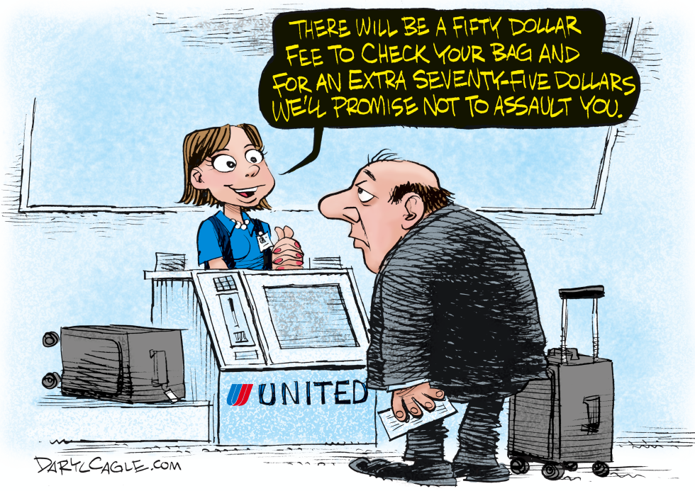  UNITED AIRLINES by Daryl Cagle