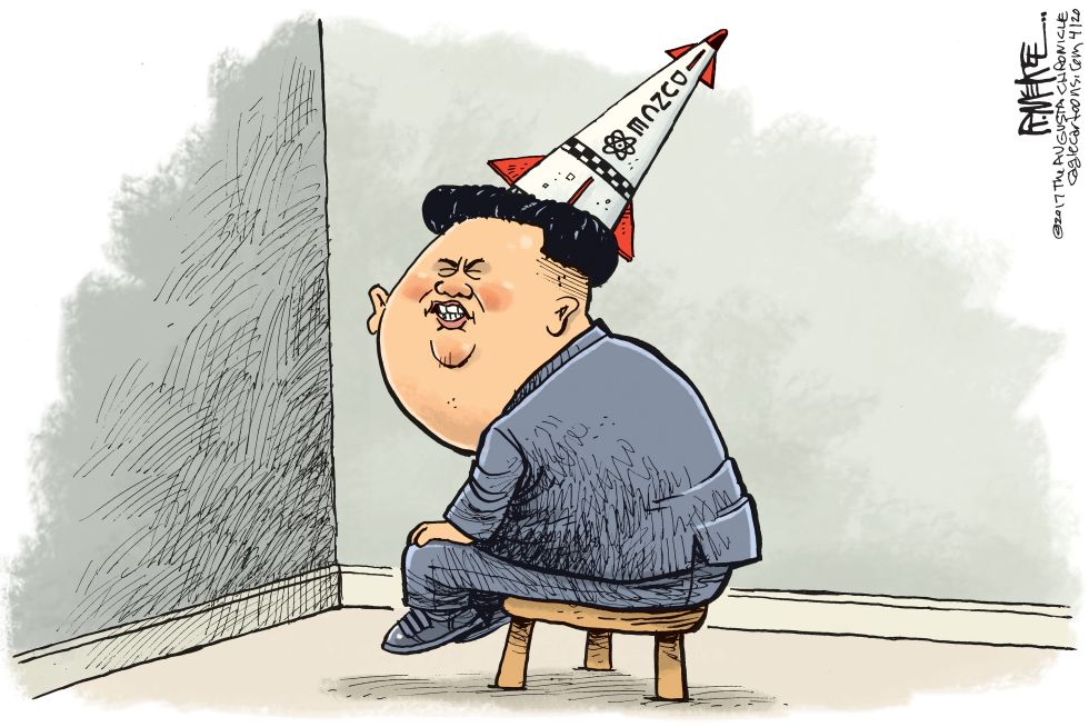  KIM JONG UN DUNCE by Rick McKee