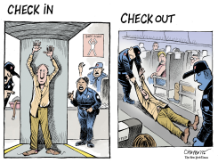 PASSENGER KICKED OUT OF A UNITED FLIGHT	 by Patrick Chappatte