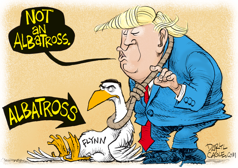  TRUMP AND FLYNN ALBATROSS by Daryl Cagle