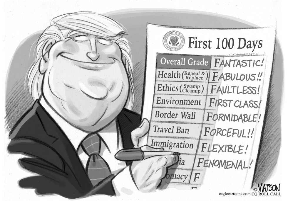  FIRST 100 DAYS REPORT CARD by RJ Matson