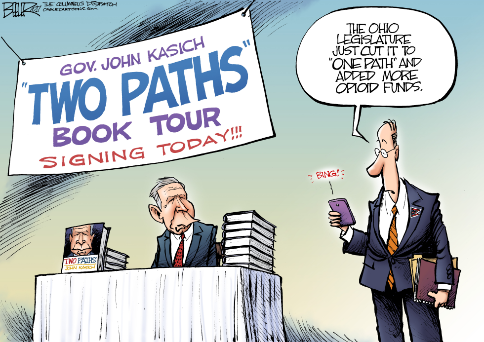  LOCAL OH KASICH BOOK TOUR by Nate Beeler