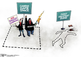 CAMPUS PROTESTS by Nate Beeler