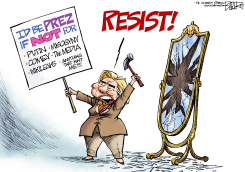 HILLARY RESISTS by Nate Beeler