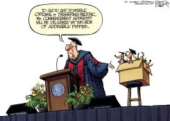 GRADUATION SPEAKER by Nate Beeler