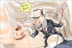 NIXON IN TRUMPS EAR by Ed Wexler